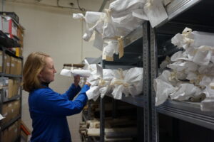 Surveying Officer retrieving plans